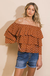 BLUSA OFF SHOULDER EN CAPAS