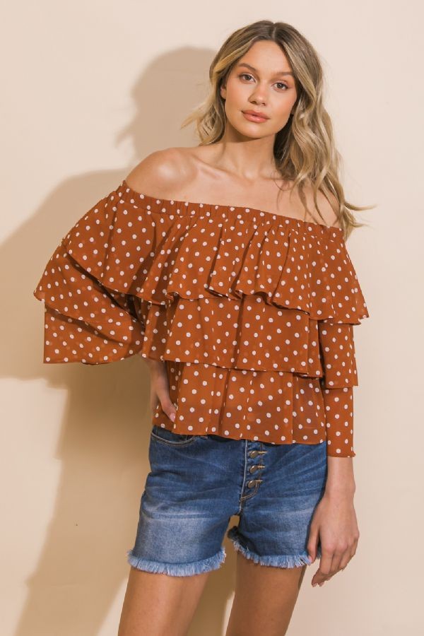 BLUSA OFF SHOULDER EN CAPAS